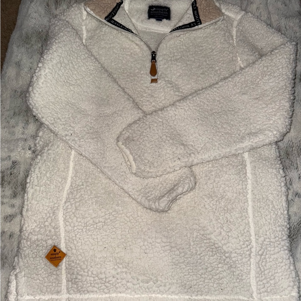 Simply Southern White Cowl Neck Sweater
